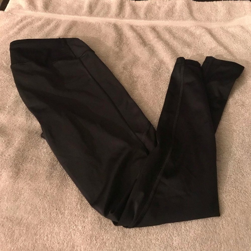 Size SP PINK yoga pants sheer sides from thigh dow